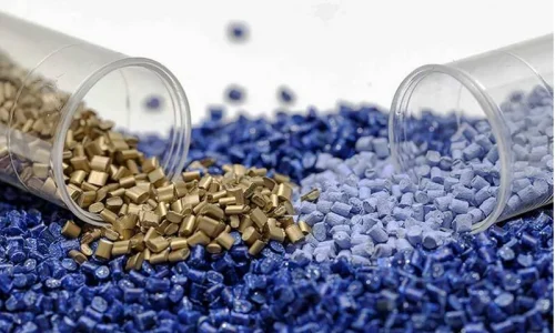 Bag filling machine for plastic granules